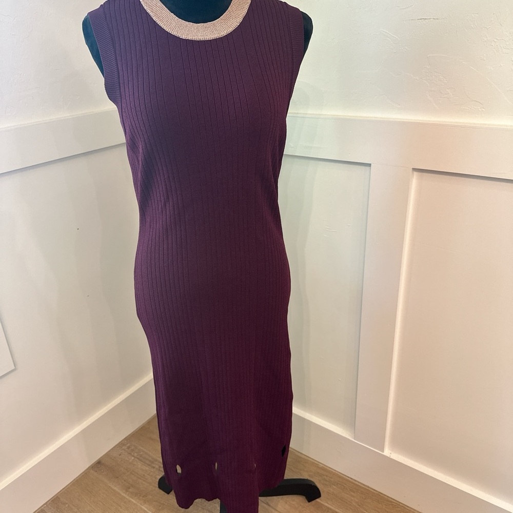 RACHEL Rachel Roy Plum Sleeveless Midi Dress